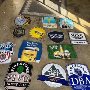 Assorted Beer Brand Signs